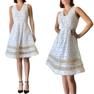 Jonathan Simkhai Midi White Dress Sleeveless Twill Size 2